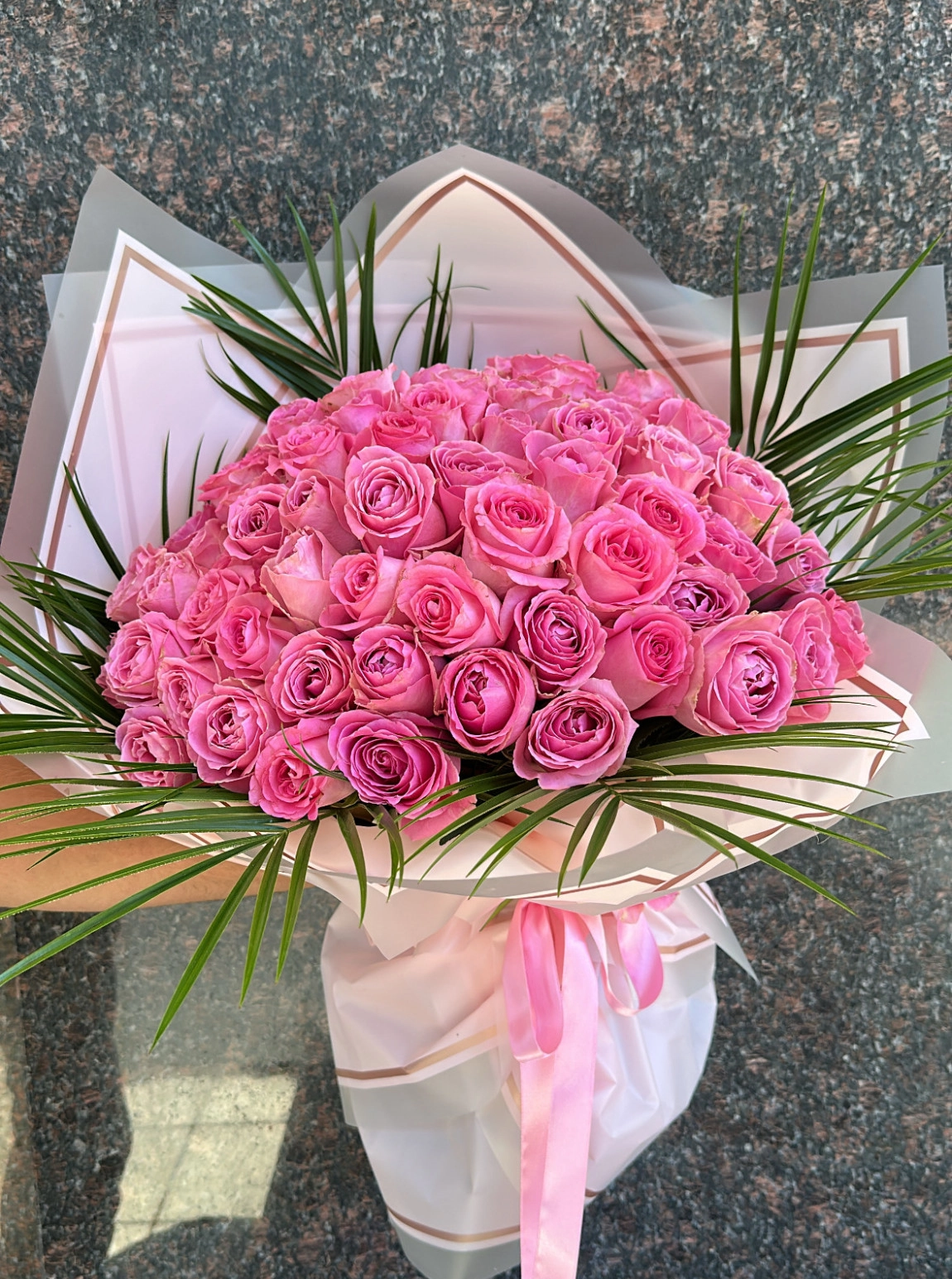 101’Li Pembe Gül Buketi