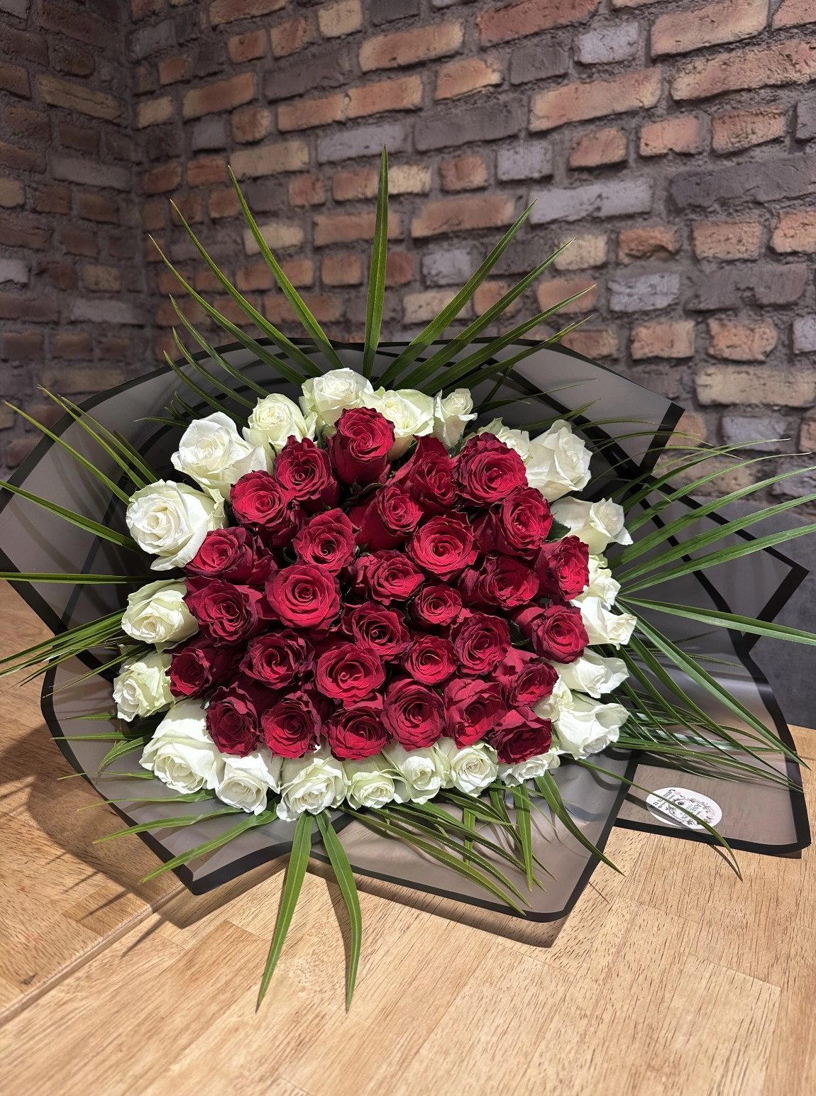 51 Li Kırmızı&Beyaz Gül Buketi