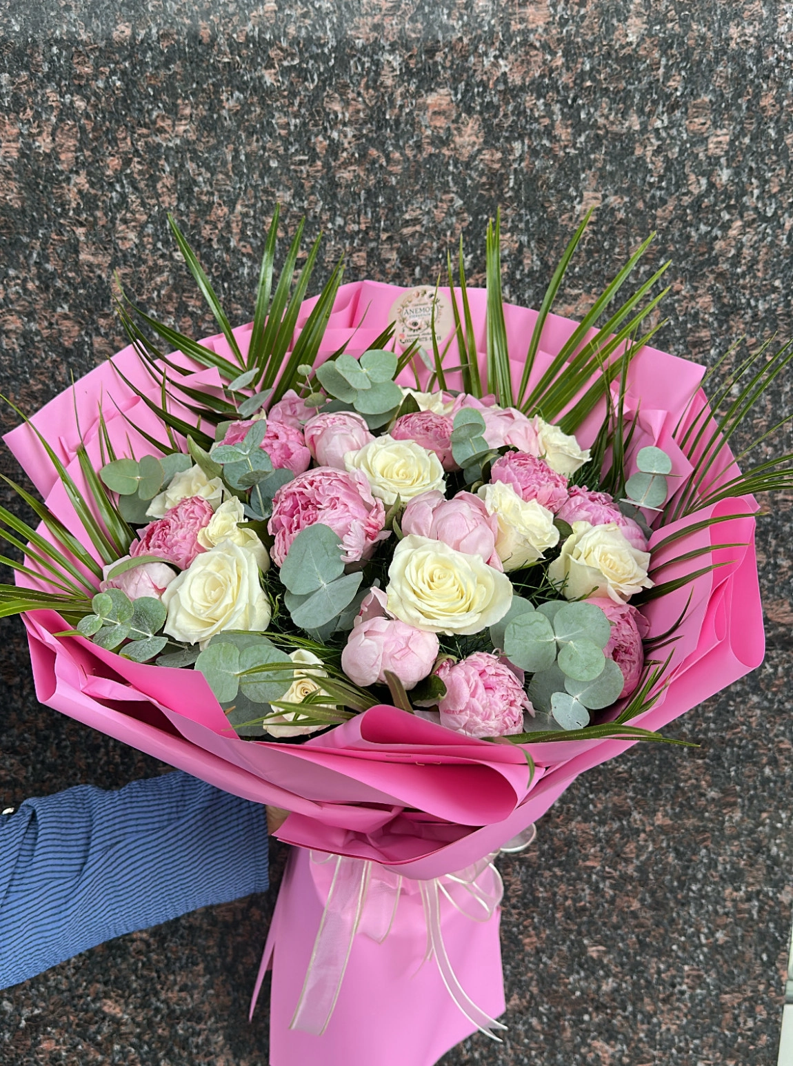 Şakayık Beyaz Gül Buketi