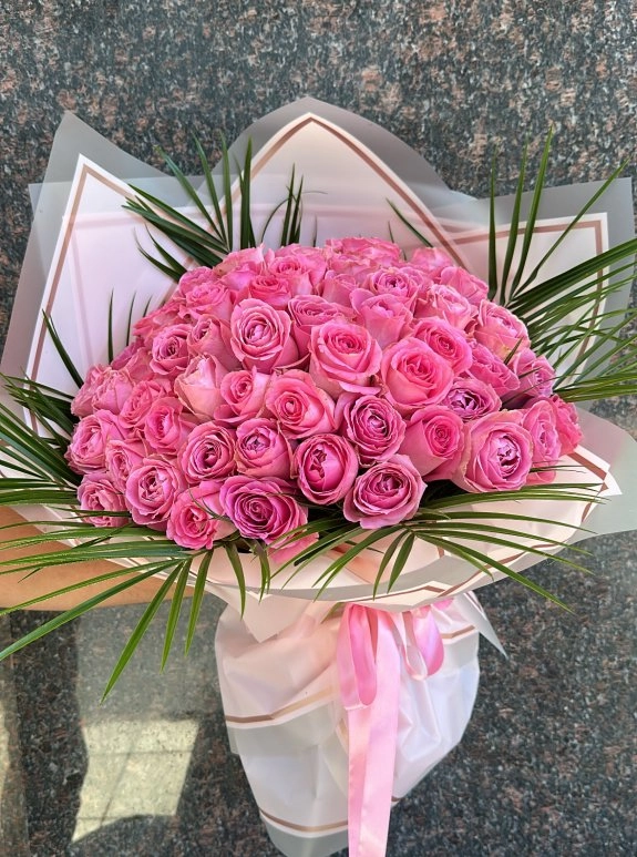 101’Li Pembe Gül Buketi