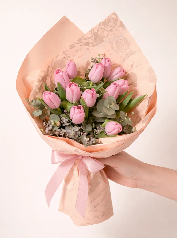 13’Lü Pembe Lale Buketi