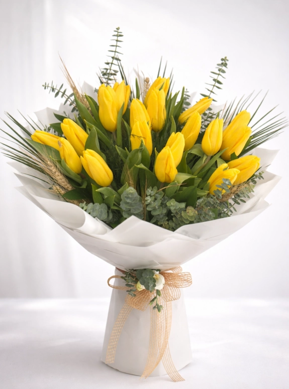 21’Li Sarı Lale Buketi